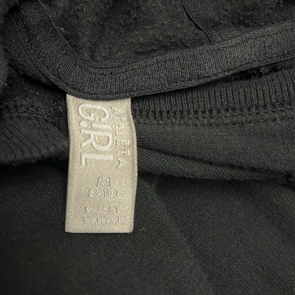 Athleta Girl Black hooded pullover size 8-10 - Picture 4 of 4